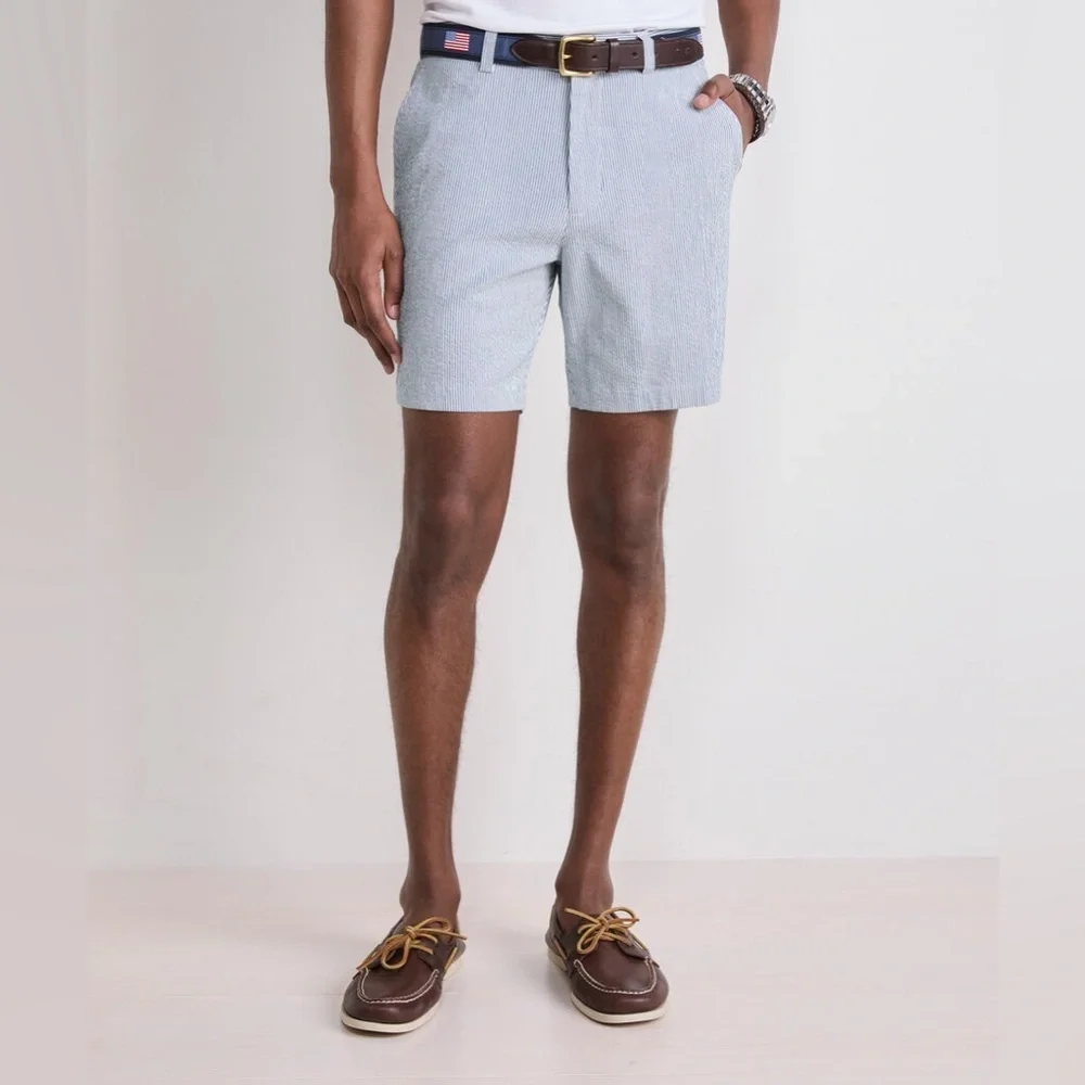 J. Crew Club Searsucker Bermuda Cotton Shorts 32W